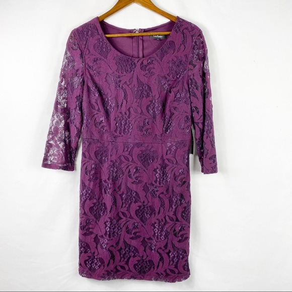 Lulus Dresses & Skirts - LULUS All for You Dark Purple Lace Bodycon Dress L